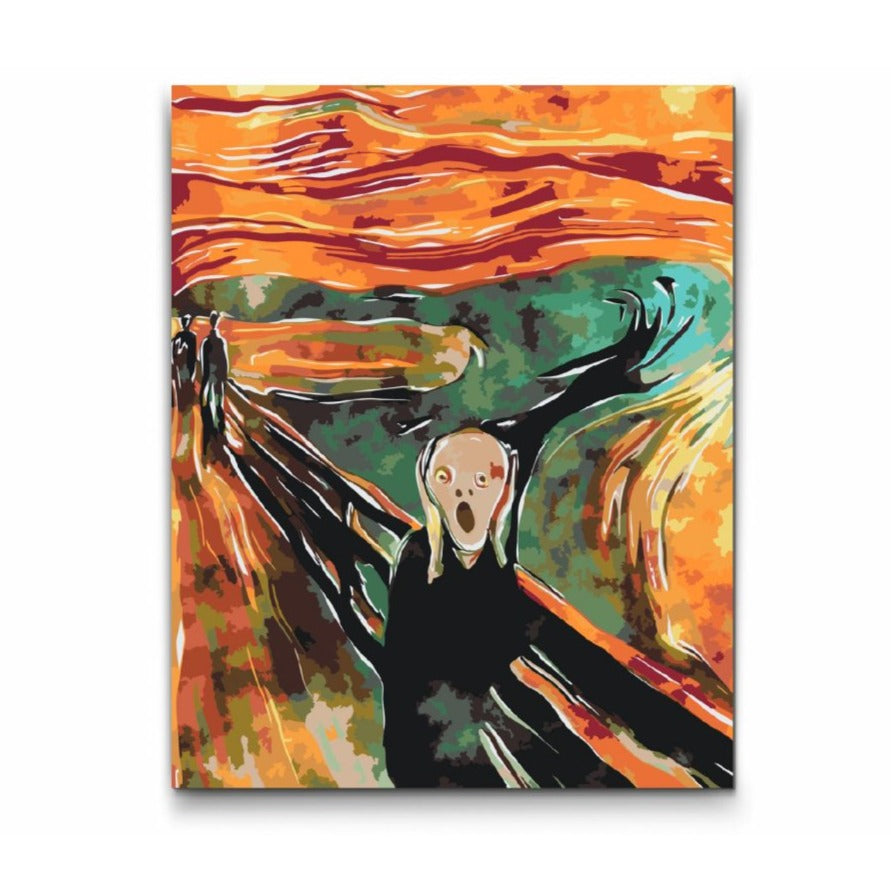 Skriget -Edvard Munch mal efter tal for voksne med dobbelt maling
