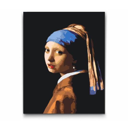 Pige med perleøreringen - Johannes Vermeer - Paint by numbers med hurtig levering