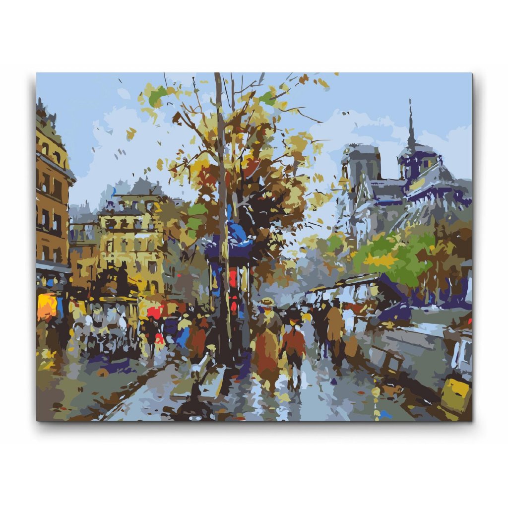GADEMARKED VED NOTRE DAME - Dobbelt maling og gratis levering