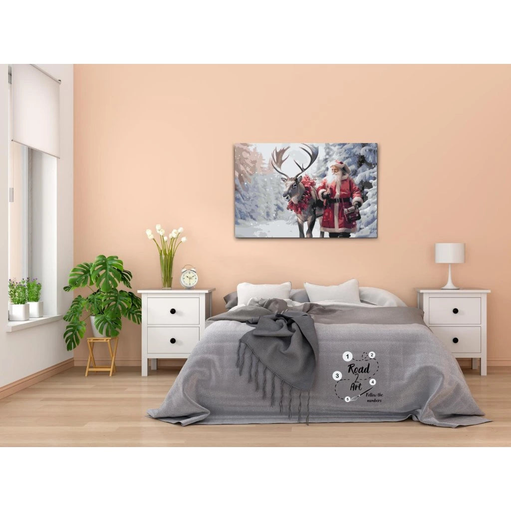 JULEMAND OG RENSDYR I SNESKOV