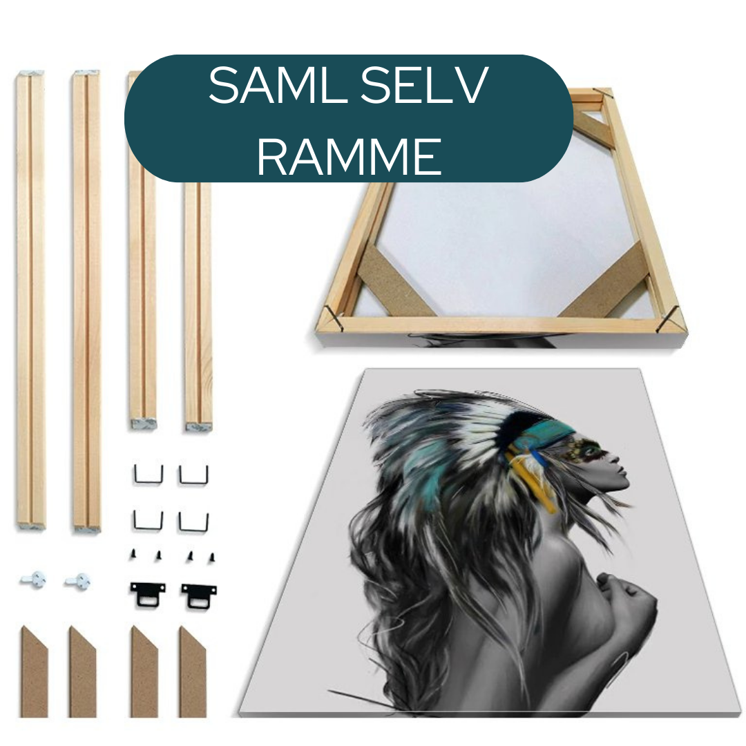 ABSTRAKT FJÄDER - 3 delar diamantmålning