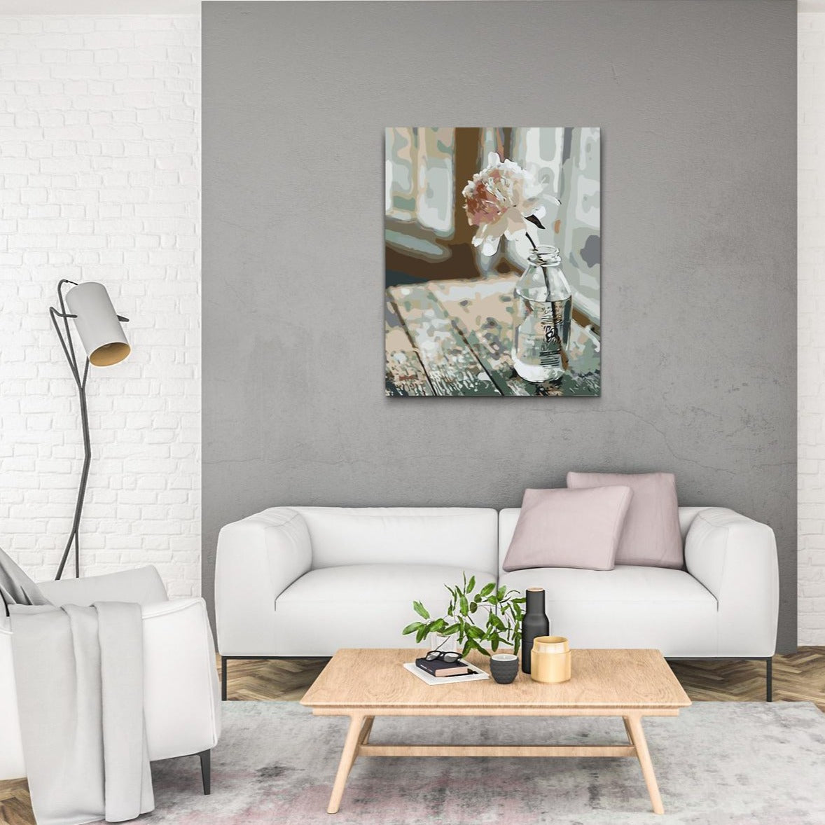 Mal Efter Tal med dag til dag gratis levering - ENSOM BLOMST - Dobbelt maling og gratis fragt