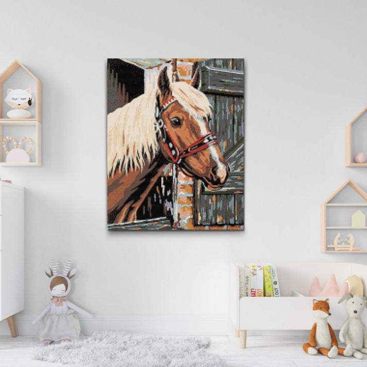 Brun hest - premium diamond painting