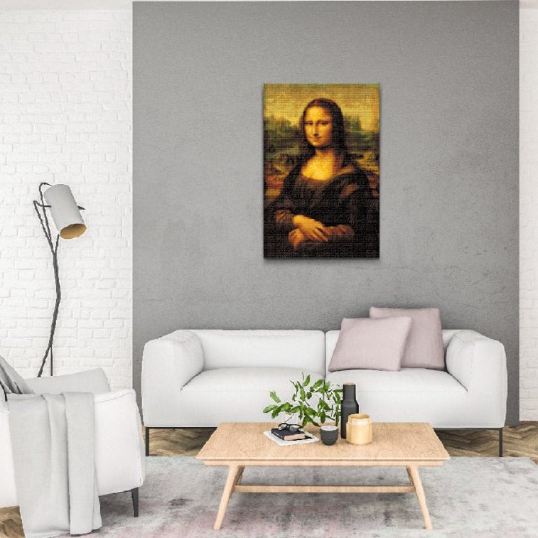 DIAMOND PAINTING MONA LISA HURTIG LEVERING - mange størrelser indrammet
