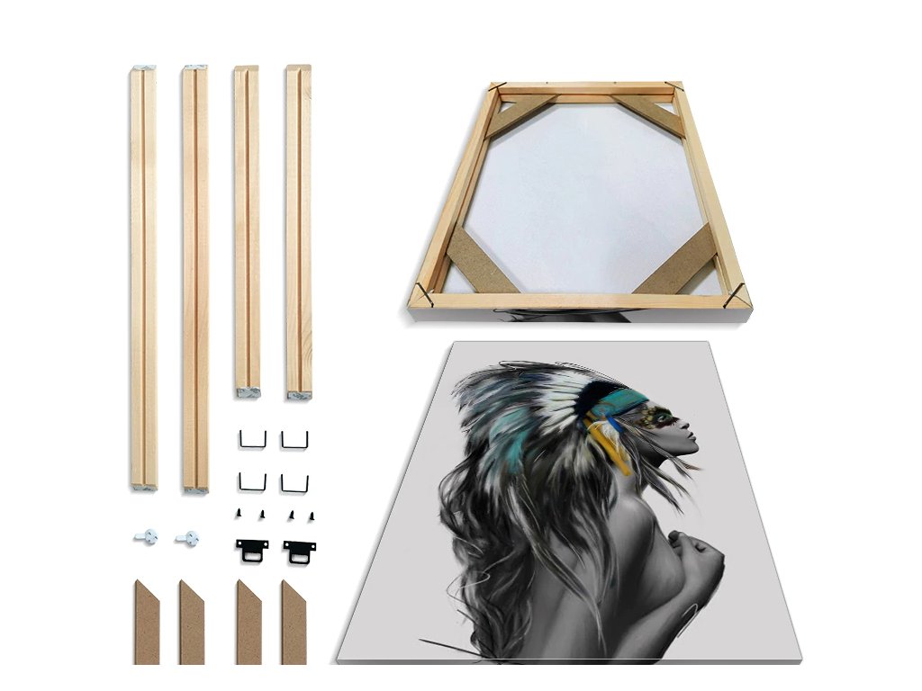 DIY ramme i massivt fyrretræ – perfekt til alle lærreder og Mal efter Tal kits. Nem montering uden værktøj. EU produceret kvalitet.