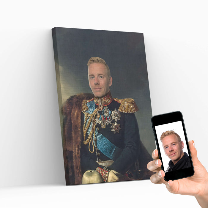 Skræddersyet Royalt portræt som Diamond Painting med hurtig levering