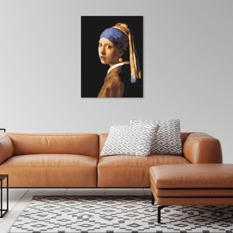 PIGE MED PERLE ØRERING- Johannes Vermeer - Paint by numbers med hurtig levering