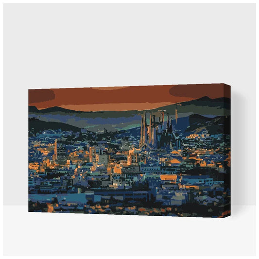 Barcelona - paint by numbers for voksne