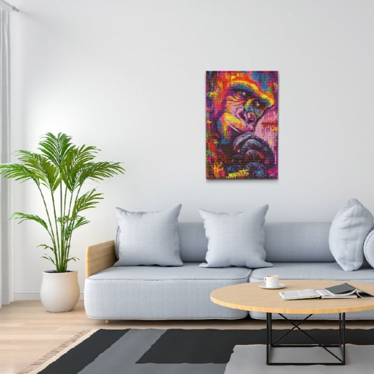 Diamond Painting - Gorilla - Wall Art som funkler