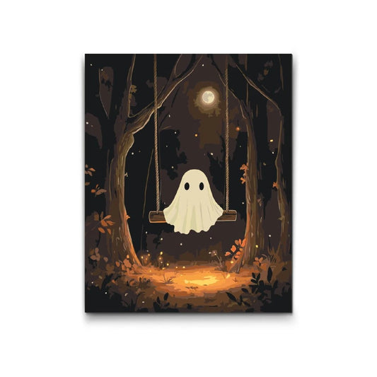 LILLE SPOGELSE PÅ GYNGE – HALLOWEEN MAL EFTER TAL