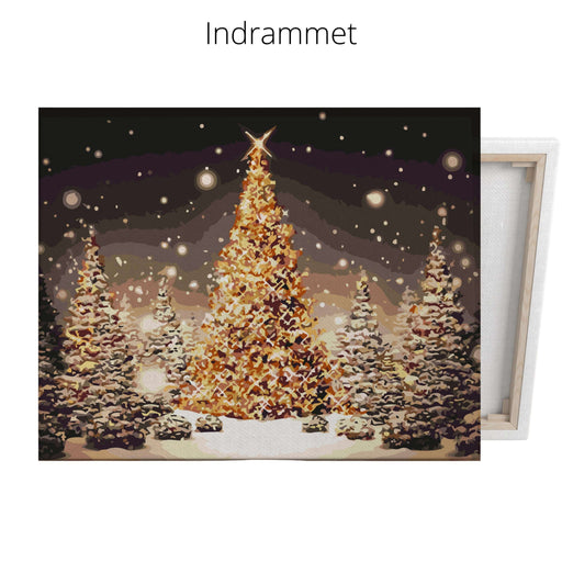 Mal efter tal træer med metallisk maling - Jul med paint by number