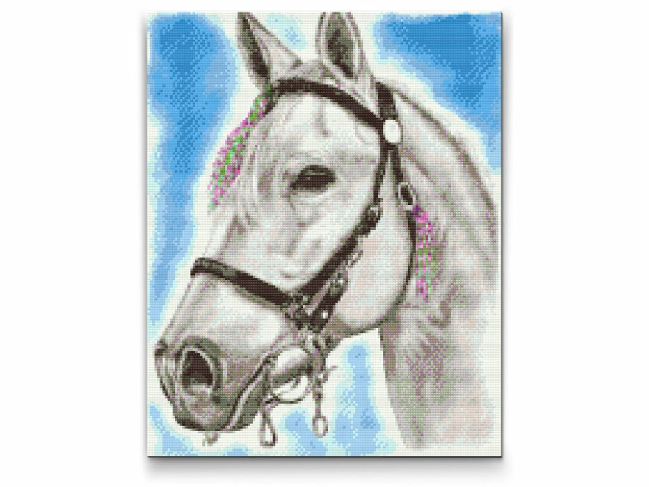 Køb diamond painting med hvid hest - bedste kvalitet og pris