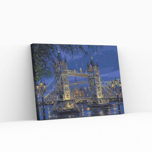 TOWER BRIDGE PAINT BY NUMBERS DANMARKUFORGLEMMELIG AFTEN VED TOWER BRIDGE - PAINT BY NUMBERS med hurtig levering