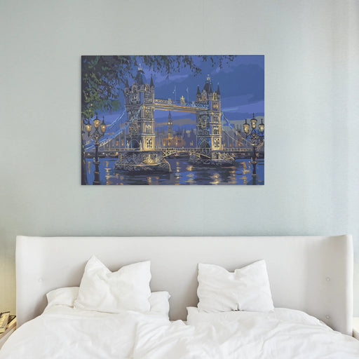 UFORGLEMMELIG AFTEN VED TOWER BRIDGE - PAINT BY NUMBERS med hurtig levering
